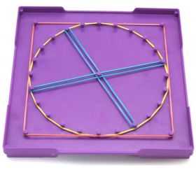 Géoboards tableau violet avec élastique