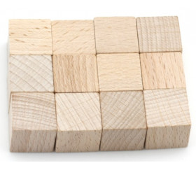 Cubes bois 2.5 cm. 25 x 25 x 25 mm