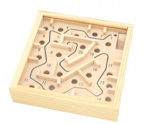 mini labyrinthe en bois 11.5 x 11.5 cm