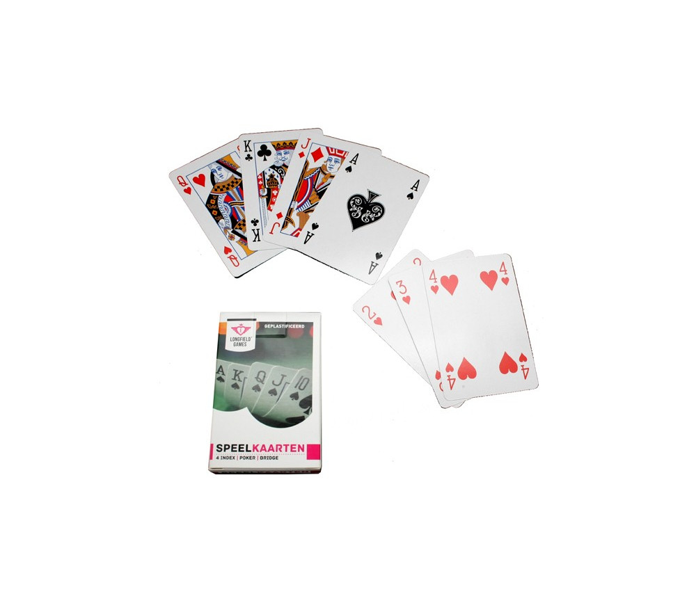 Jeu de 54 cartes à jouer classiques belote, bridge, rami
