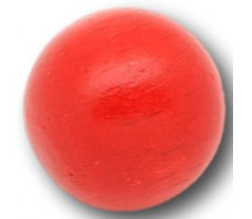 Boule bois rouge 30 mm diamètre bille hêtre