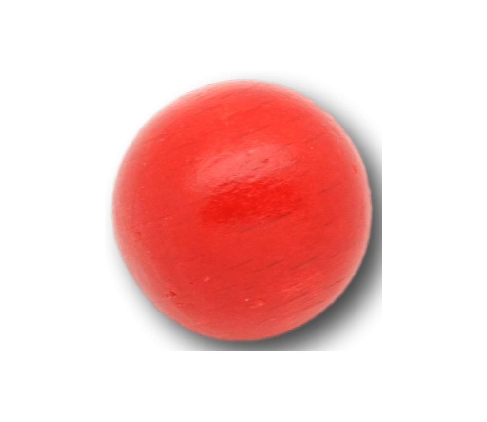 Boule bois rouge 30 mm diamètre bille hêtre