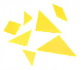 Sachet de 4 tangrams en plastique coloré