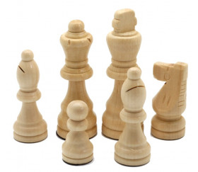 32 Pièces jeu d'échecs bois coffret en bois standard