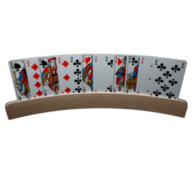 Porte carte en bois pour cartes à jouer - Support en bois 35 cm arrondi