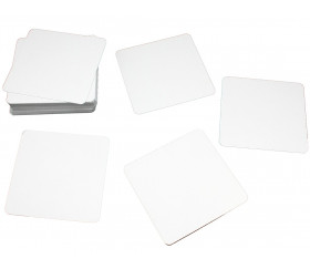 30 cartes carrés 70x70 mm blancs à personnaliser