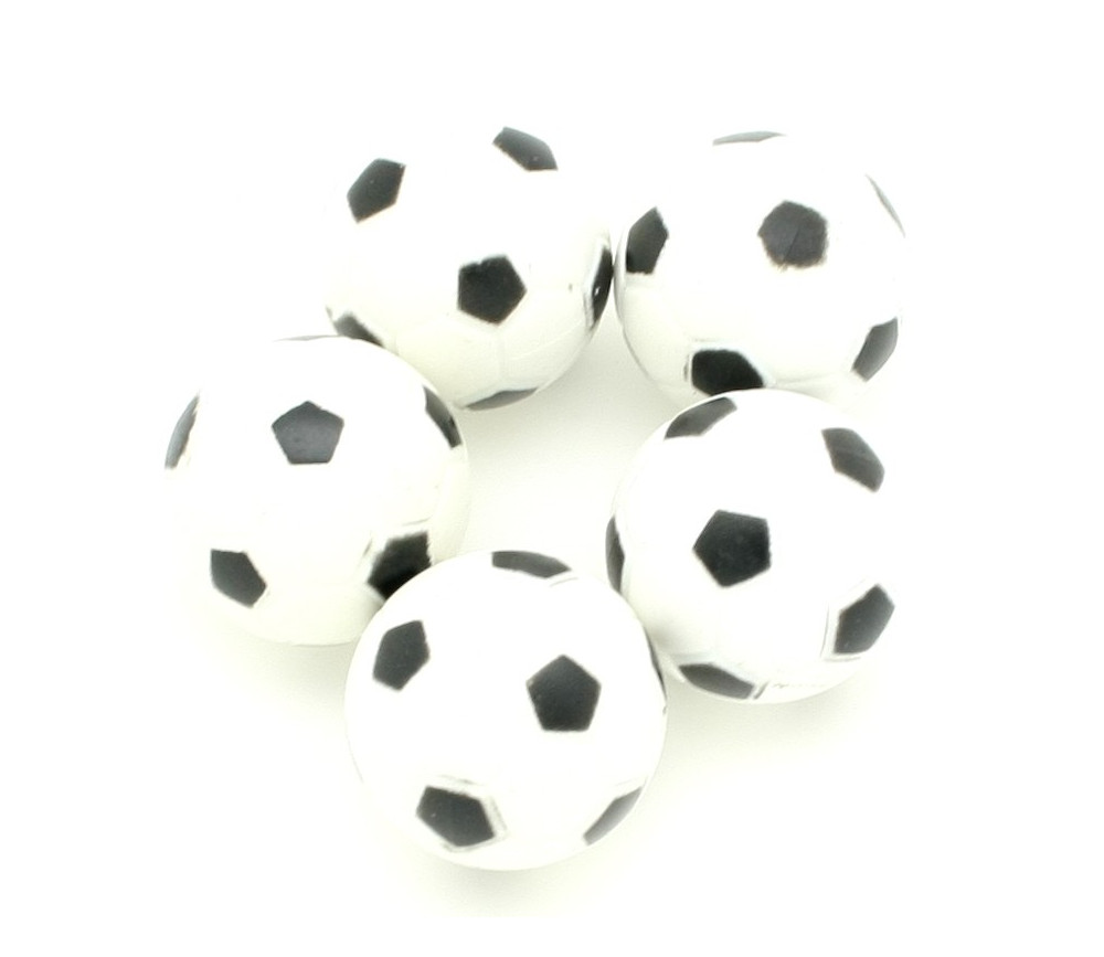 Football Baby-Foot pour Jeu Jouet Enfant vientiane 9 pièces Mini 32 mm Ballons de Soccer Noir Blanc 