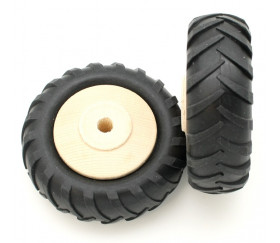 Roue tracteur de 8 cm avec pneu caoutchouc