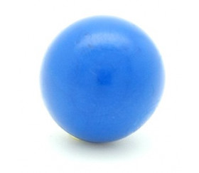 Boule en plastique 19 mm diamètre bille bleue
