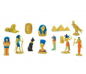 Epoque égyptienne : set 12 figurines livré avec tube de rangement
