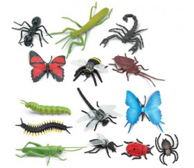 Insectes : 14 figurines dans un tube