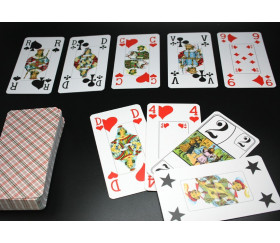 NEUF jeu de cartes jeu de cartes 8 x 55 cartes seniors rummy avec de grands nombres 