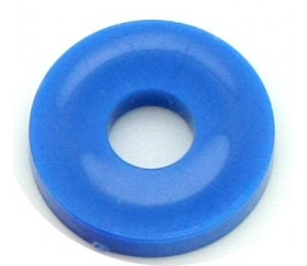 Rondelle bleue 17 mm jeton troué pour jeux