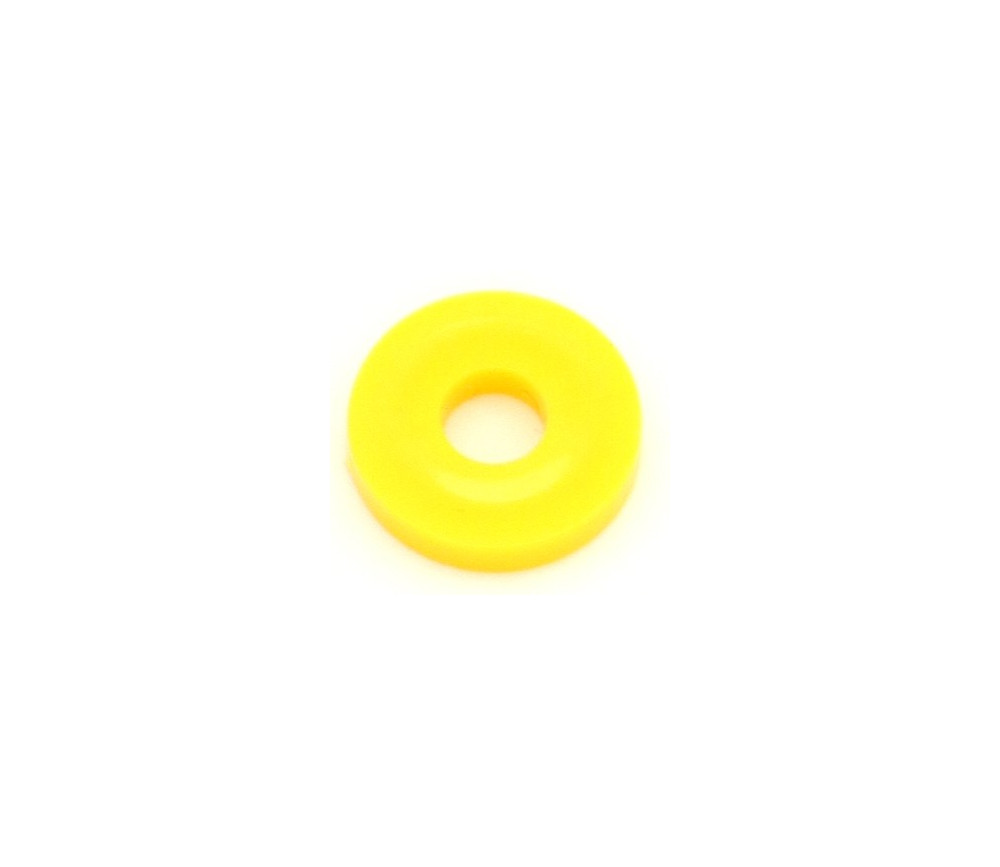 Rondelle jaune 17 mm jeton troué pour jeux