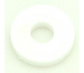 Rondelle blanc 17 mm jeton troué pour jeux
