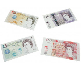 50 billets argent UK - LIVRES sterling anglais monnaie factice