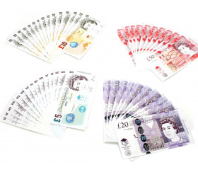 50 billets argent UK - LIVRES sterling anglais monnaie factice