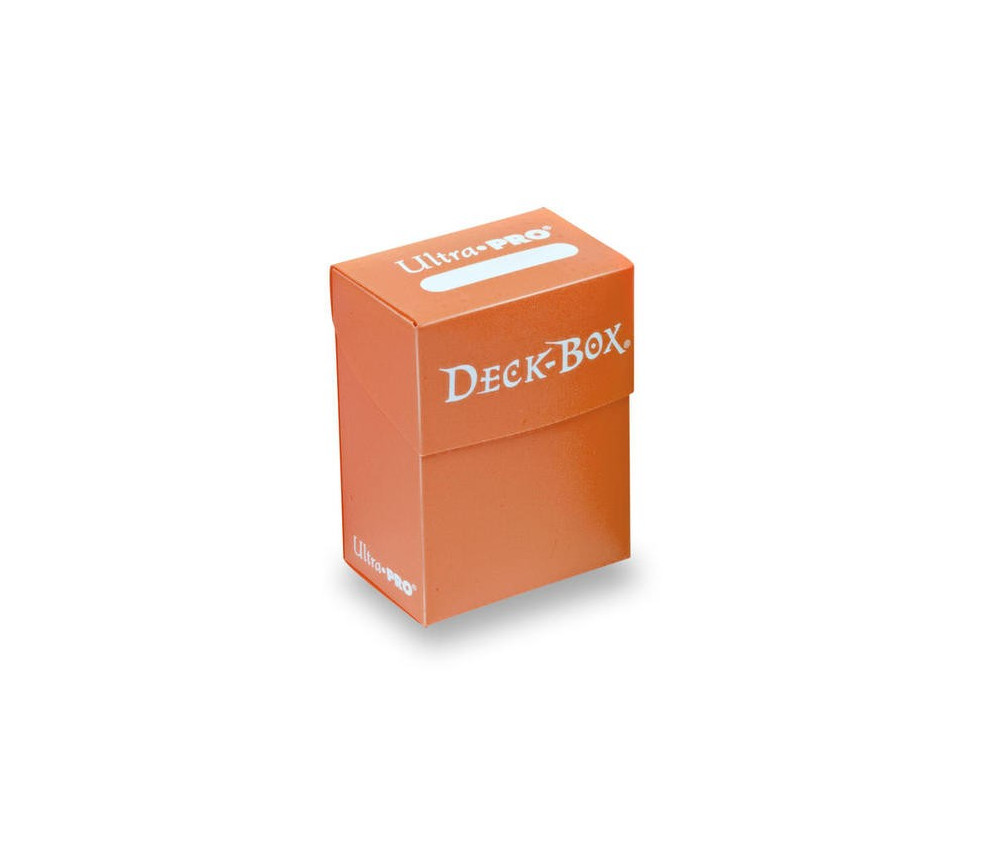 Deck box orange- Boite cartes de jeux - plastique 9.5 x 7 x 4.5 cm