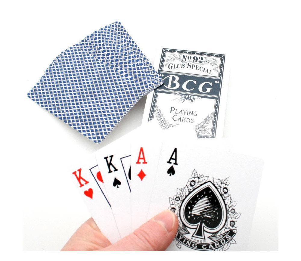 Lot de 8 jeux de 52 cartes POKER MAVERICK 54 cartes Regular Rouge et Bleu 12059 