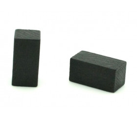 Pion rectangle noir 10x10x20 mm en bois pour jeu