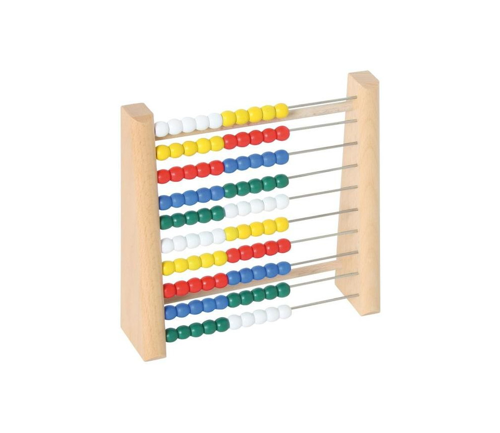Boulier en bois coloré 10 rangées jeu pour apprendre à compter