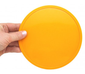 Palet 15 cm jaune orange 150 x 8 mm à l'unité plastique