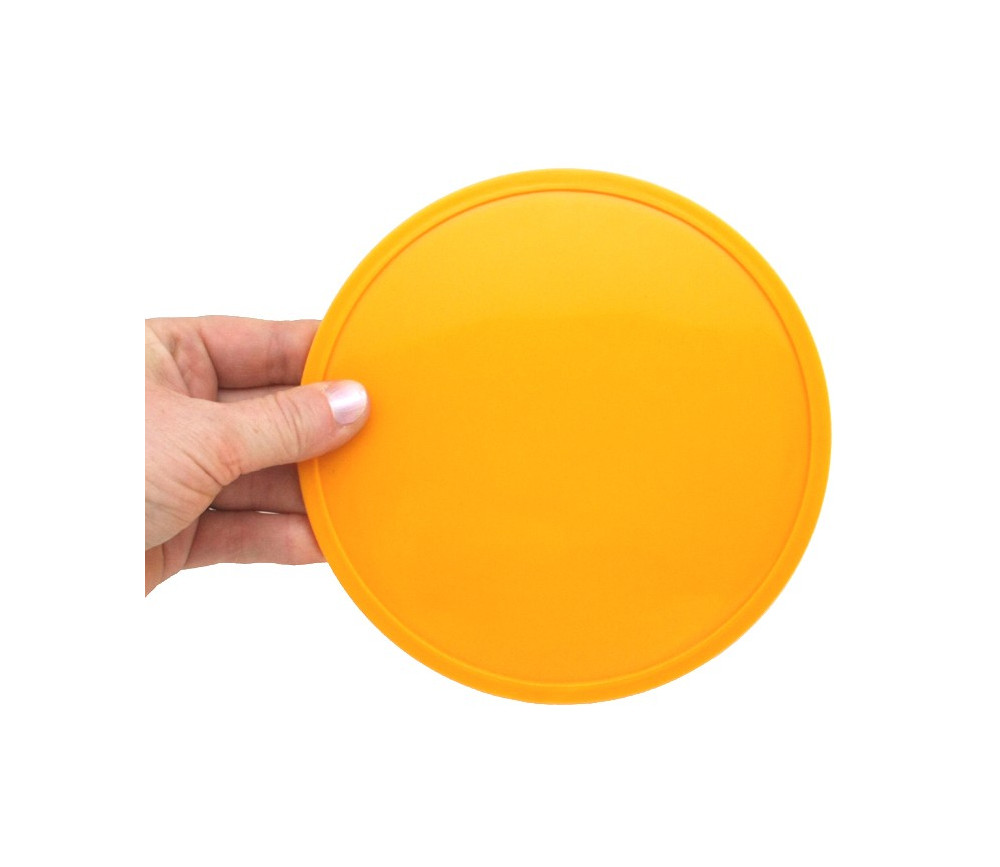 Palet 15 cm jaune orange 150 x 8 mm à l'unité plastique