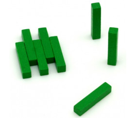 Baguette allumette vert 5x5x25 mm pion buchette route en bois pour jeu
