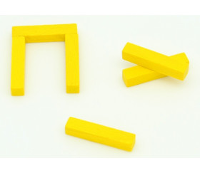 Baguette allumette jaune 5x5x25 mm pion buchette route en bois pour jeu