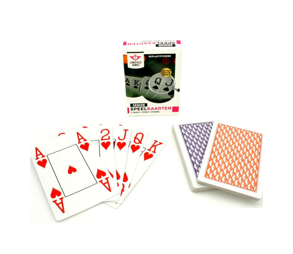 BRIDGE 2 Jeux de 54 cartes optique GROS chiffres Optic card game Kartenspiel 