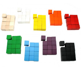 12 Cubes en bois 2 cm. 20 x 20 x 20 mm
