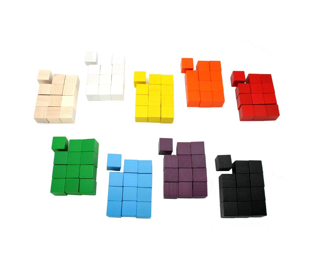 12 Cubes en bois 2 cm. 20 x 20 x 20 mm