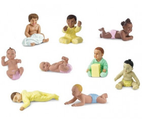 Bébé : 9 figurines de bébé environ 6 cm