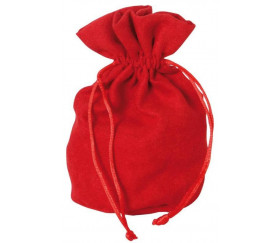 Bourse Sac velours standard 165 x 125 mm rouge