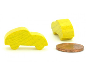 Pion voiture jaune pour jeu 25 x 12 x 8 mm