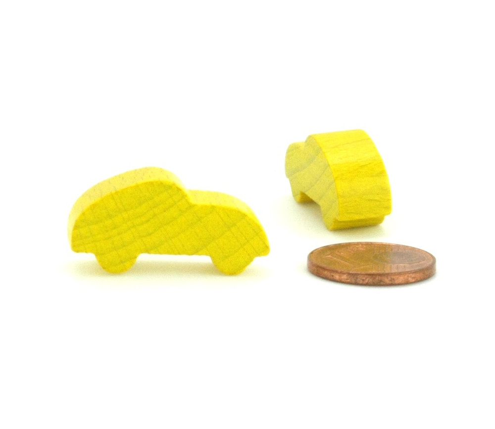 Pion voiture jaune pour jeu 25 x 12 x 8 mm