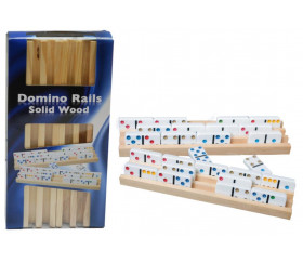 4 pièces Domino Plateaux Bois Domino Supports Domino Supports pour Domino tuiles Support de Jeu pour Enfants Seniors Adultes Joueurs Professionnels 