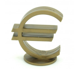 Pion euro doré 25 x 39 mm