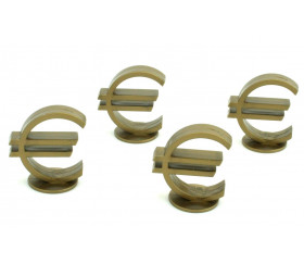 Pion euro doré 25 x 39 mm