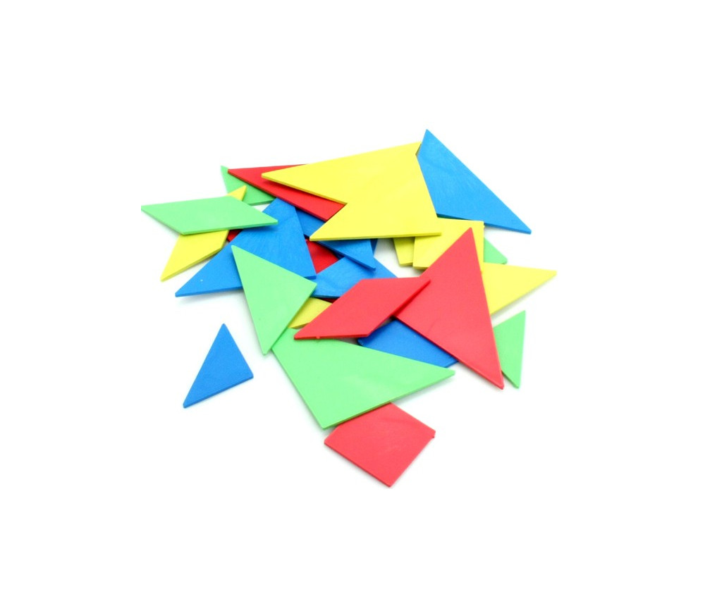 Sachet de 4 tangrams en plastique coloré