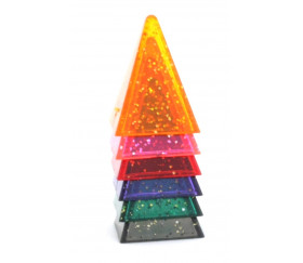 Pions pyramides pailletées 15 x 20 mm de jeu 