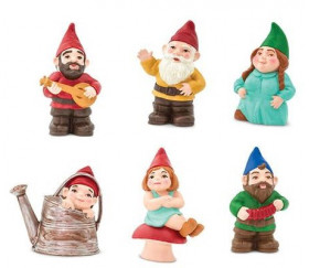 Famille Nain de jardin 6 personnages de jeu gnomes