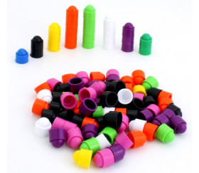 100 petits pions empilables 12x13 mmpour jeux couleurs