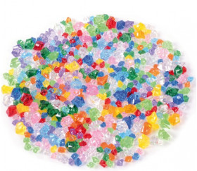 500 pépites colorées imitation pierres précieuses gemmes