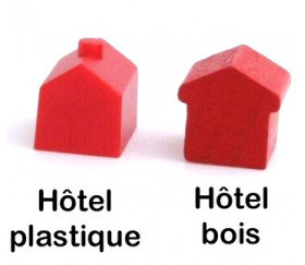 Pion hotel rouge en plastique